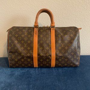 Louis Vuitton Keepall 45 Duffel Bag Large Purse